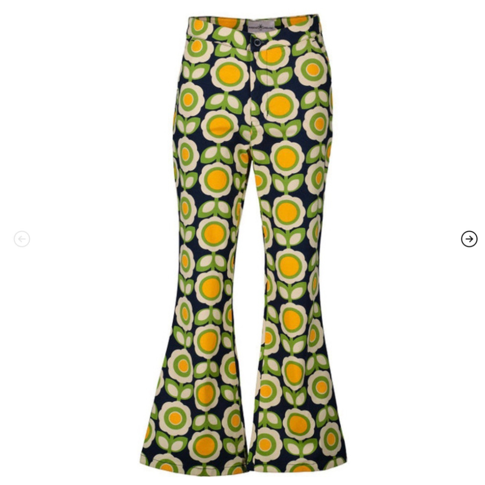 NWOT Madcap England Flared pants with a floral pattern Size 36